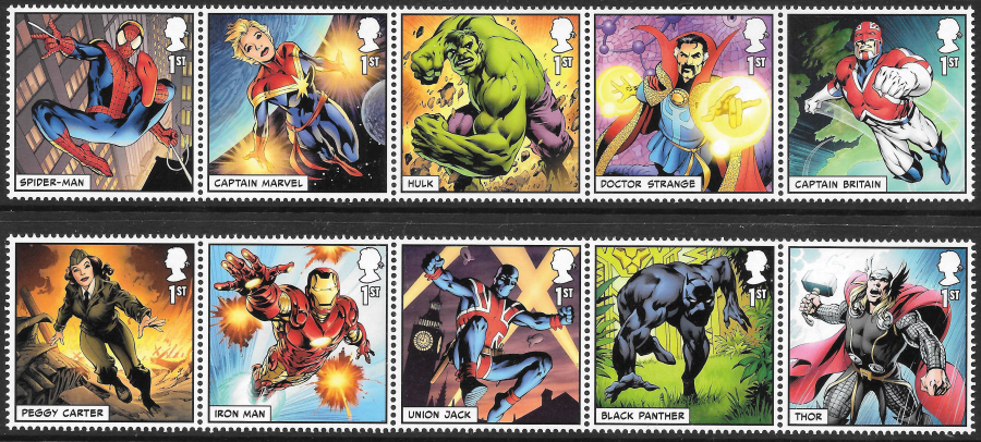 (image for) SG4182 / 91 2019 Marvel unmounted mint set of 10